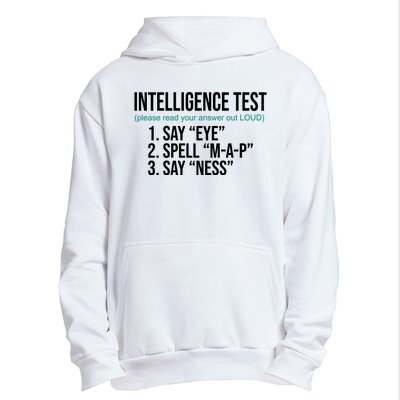 Intelligence Test Funny Message Urban Pullover Hoodie