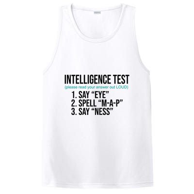 Intelligence Test Funny Message PosiCharge Competitor Tank