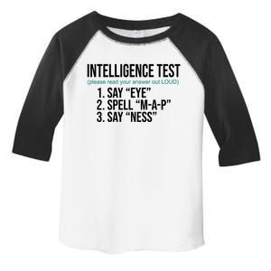 Intelligence Test Funny Message Toddler Fine Jersey T-Shirt