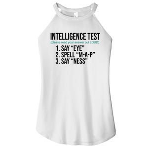 Intelligence Test Funny Message Women's Perfect Tri Rocker Tank