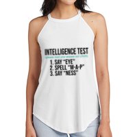 Intelligence Test Funny Message Women's Perfect Tri Rocker Tank