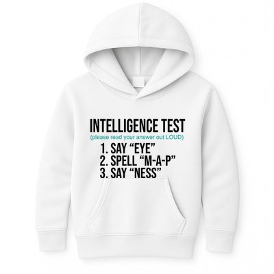 Intelligence Test Funny Message Kids Hoodie
