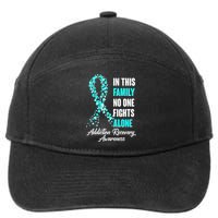 In This Family No One Fight Alone Addiction Recovery Awareness 7-Panel Snapback Hat