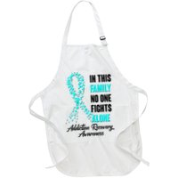 In This Family No One Fight Alone Addiction Recovery Awareness Apron