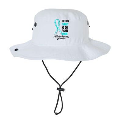 In This Family No One Fight Alone Addiction Recovery Awareness Bucket Hat