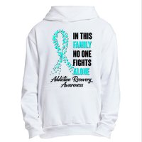 In This Family No One Fight Alone Addiction Recovery Awareness Urban Pullover Hoodie