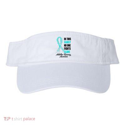 In This Family No One Fight Alone Addiction Recovery Awareness Visor
