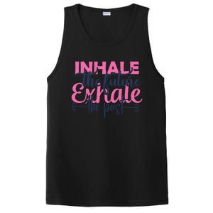 Inhale The Future Exhale The Past Motivational Yoga Design Gift PosiCharge Competitor Tank