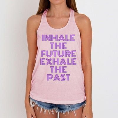 Inhale The Future Exhale The Past Gift Women's Knotted Racerback Tank