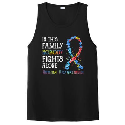 In This Family Nobody Fights Alone Autism PosiCharge Competitor Tank