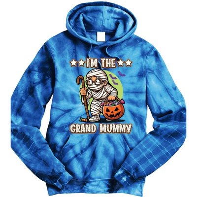 IM The Grand Mummy Halloween Mummy Grandma Great Gift Tie Dye Hoodie