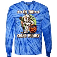 IM The Grand Mummy Halloween Mummy Grandma Great Gift Tie-Dye Long Sleeve Shirt