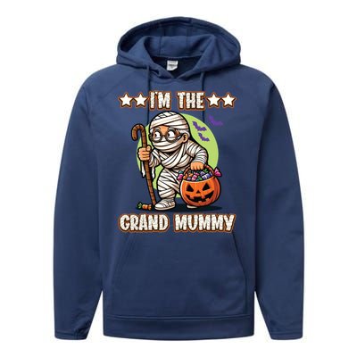 IM The Grand Mummy Halloween Mummy Grandma Great Gift Performance Fleece Hoodie