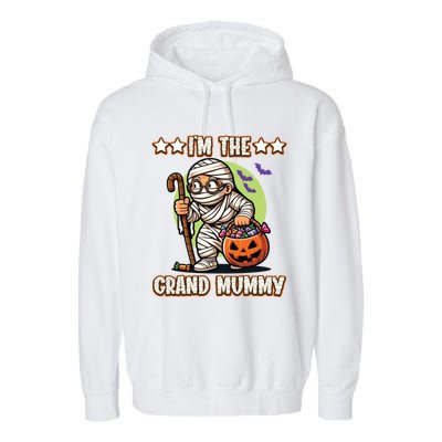 IM The Grand Mummy Halloween Mummy Grandma Great Gift Garment-Dyed Fleece Hoodie