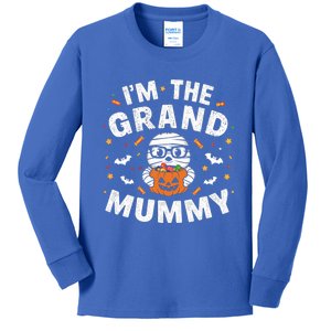 IM The Grand Mummy Halloween Mummy Grandma Costume Gift Kids Long Sleeve Shirt