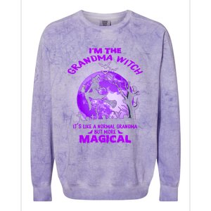 Im The Grandma Witch Like A Normal Grandma Halloween Costume Gift Colorblast Crewneck Sweatshirt