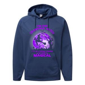 Im The Grandma Witch Like A Normal Grandma Halloween Costume Gift Performance Fleece Hoodie