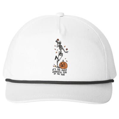 Its The Greatest Time Of The Year Funny Skeleton Halloween Meaningful Gift Snapback Five-Panel Rope Hat