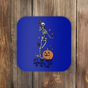 Its The Greatest Time Of The Year Funny Skeleton Halloween Meaningful Gift Coaster