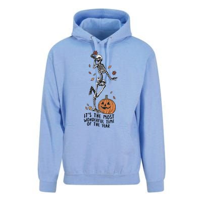 Its The Greatest Time Of The Year Funny Skeleton Halloween Meaningful Gift Unisex Surf Hoodie