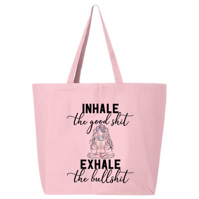 Inhale The Good Exhale The Bullshit Chakra Meditation Yoga 25L Jumbo Tote