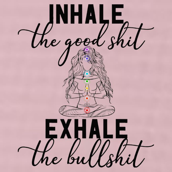 Inhale The Good Exhale The Bullshit Chakra Meditation Yoga 25L Jumbo Tote