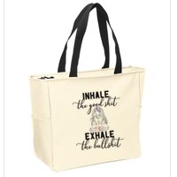 Inhale The Good Exhale The Bullshit Chakra Meditation Yoga Zip Tote Bag