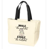 Inhale The Good Exhale The Bullshit Chakra Meditation Yoga Zip Tote Bag