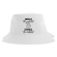 Inhale The Good Exhale The Bullshit Chakra Meditation Yoga Sustainable Bucket Hat