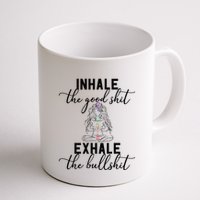 Inhale The Good Exhale The Bullshit Chakra Meditation Yoga Mug