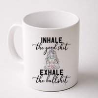 Inhale The Good Exhale The Bullshit Chakra Meditation Yoga Mug