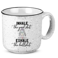 Inhale The Good Exhale The Bullshit Chakra Meditation Yoga 15oz Campfire Ceramic Mug