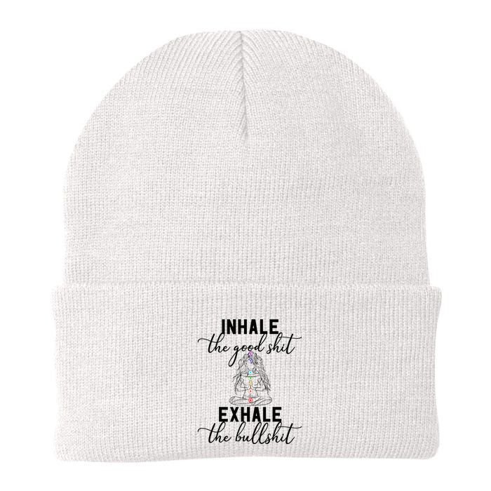 Inhale The Good Exhale The Bullshit Chakra Meditation Yoga Beanie