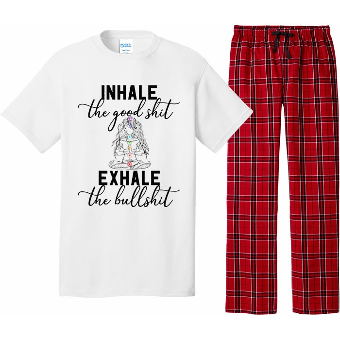 Inhale The Good Exhale The Bullshit Chakra Meditation Yoga Pajama Set