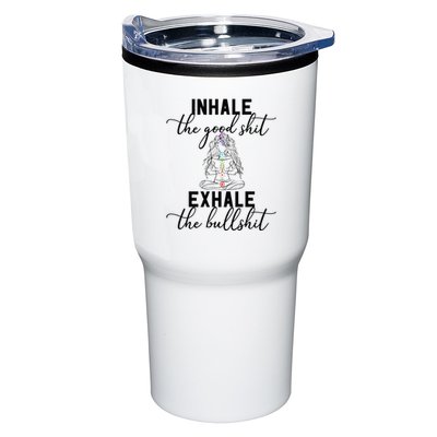 Inhale The Good Exhale The Bullshit Chakra Meditation Yoga Tumbler
