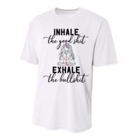 Inhale The Good Exhale The Bullshit Chakra Meditation Yoga Performance Sprint T-Shirt