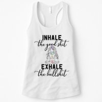 Inhale The Good Exhale The Bullshit Chakra Meditation Yoga Womens Tank Top