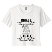 Inhale The Good Exhale The Bullshit Chakra Meditation Yoga Crop Top