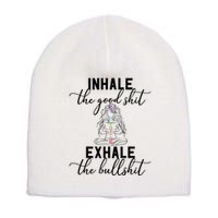 Inhale The Good Exhale The Bullshit Chakra Meditation Yoga Short Acrylic Beanie