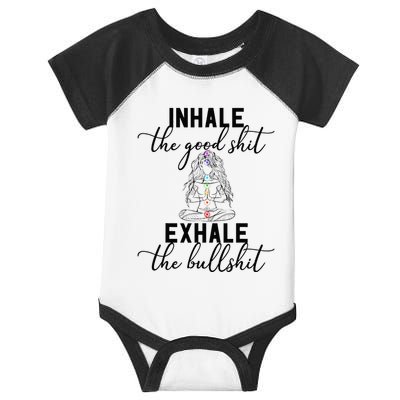 Inhale The Good Exhale The Bullshit Chakra Meditation Yoga Infant Baby Jersey Bodysuit