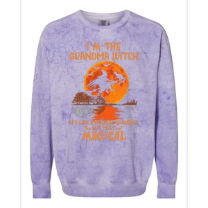 IM The Grandma Witch Like A Normal Grandma Halloween Gifts Colorblast Crewneck Sweatshirt