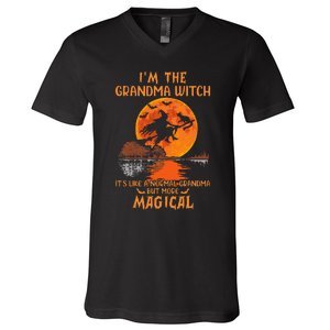 IM The Grandma Witch Like A Normal Grandma Halloween Gifts V-Neck T-Shirt