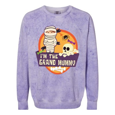 IM The Grand Mummy Mummy Spider Halloween Cool Gift Colorblast Crewneck Sweatshirt