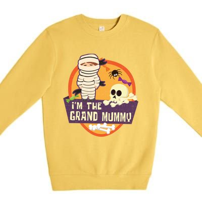 IM The Grand Mummy Mummy Spider Halloween Cool Gift Premium Crewneck Sweatshirt