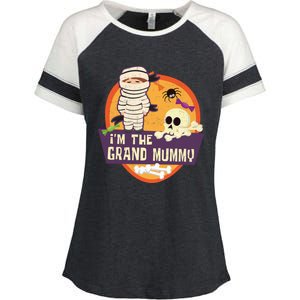 IM The Grand Mummy Mummy Spider Halloween Cool Gift Enza Ladies Jersey Colorblock Tee