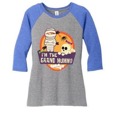 IM The Grand Mummy Mummy Spider Halloween Cool Gift Women's Tri-Blend 3/4-Sleeve Raglan Shirt