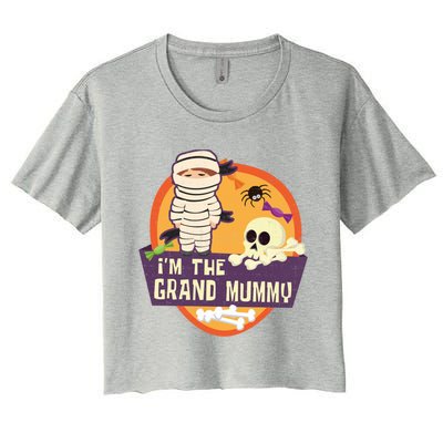 IM The Grand Mummy Mummy Spider Halloween Cool Gift Women's Crop Top Tee