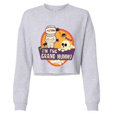 IM The Grand Mummy Mummy Spider Halloween Cool Gift Cropped Pullover Crew