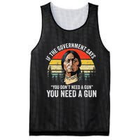 If The Government Says You Don't Need A Gun, Funny Quotes Mesh Reversible Basketball Jersey Tank