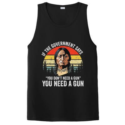 If The Government Says You Don't Need A Gun, Funny Quotes PosiCharge Competitor Tank
